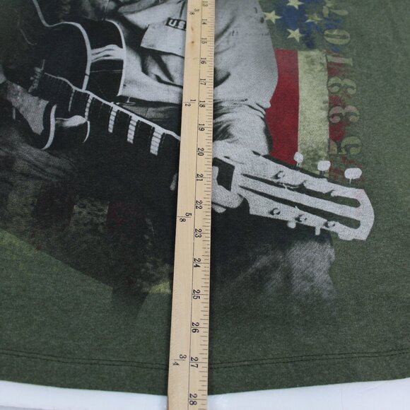 Elvis Presley Guitar Flag Army Tshirt Green Size Large - Picture 8 of 10